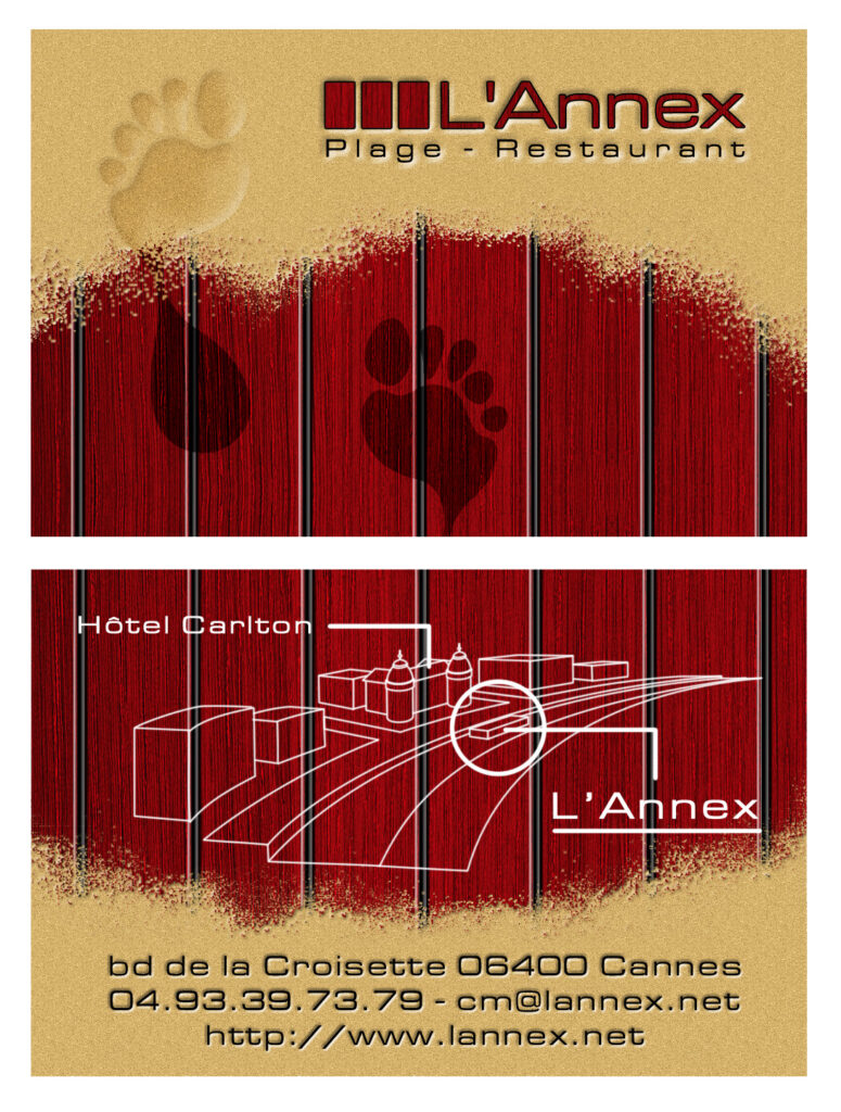 plage annex 2004 carte de visite