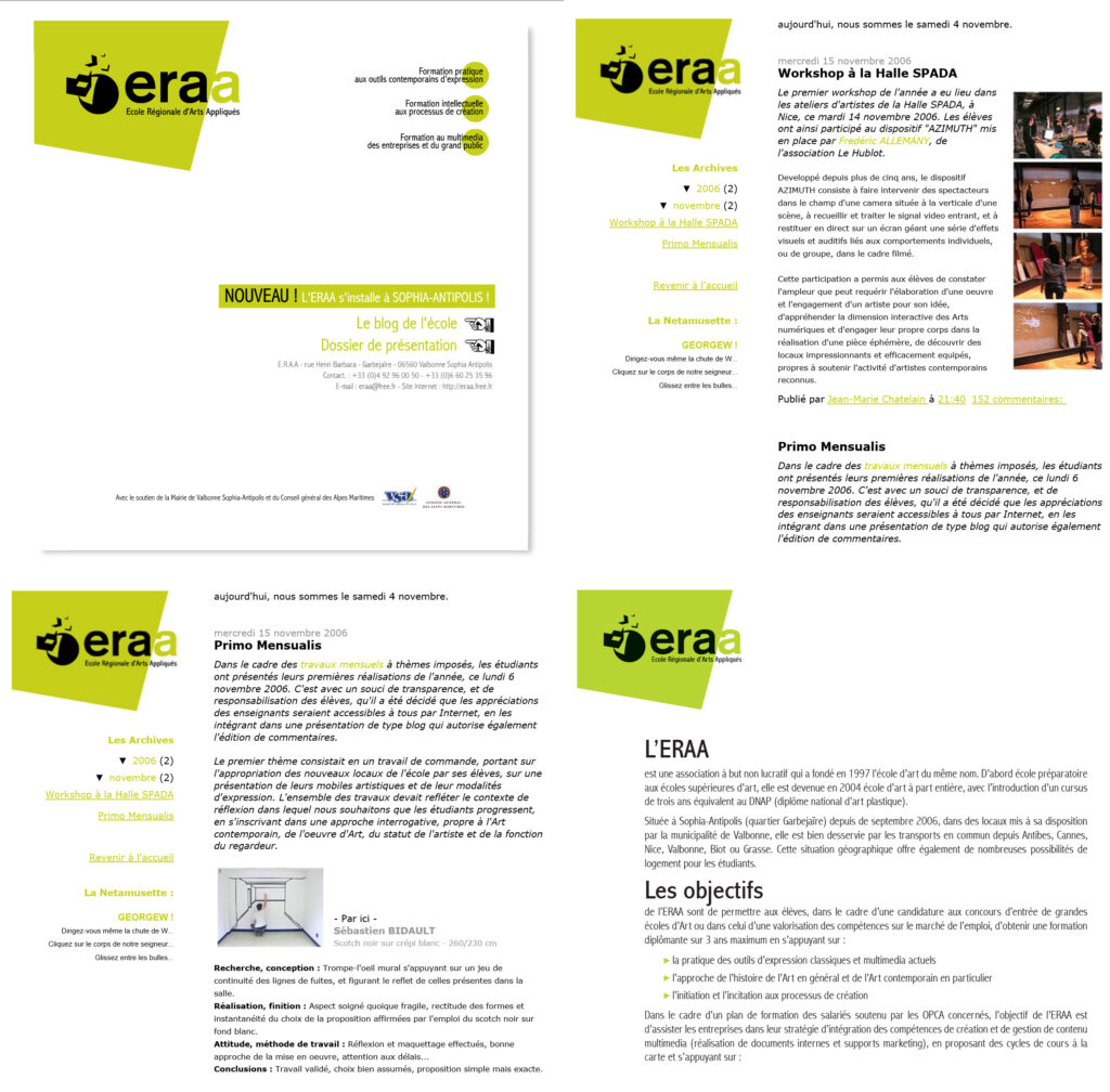 site internet 2006 eraa